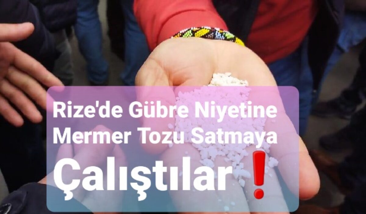 Rize’de Gübre Niyetine Mermer Tozu Satmaya Çalıştılar ad-mania