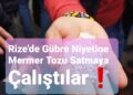 Rize’de Gübre Niyetine Mermer Tozu Satmaya Çalıştılar