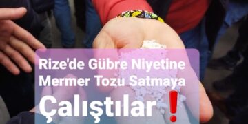Rize’de Gübre Niyetine Mermer Tozu Satmaya Çalıştılar