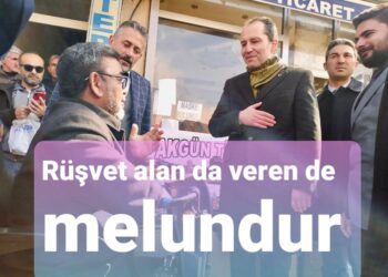 Rüşvet alan da veren de melundur