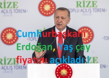 Cumhurbaşkanı Erdoğan Yaş Çay Fiyatını Açıkladı