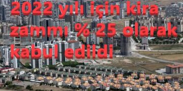 2022 Yılı İçin Kira Zammı Kanunu %25 Olarak Kabul Edildi