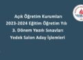 Açık Öğretim Lise 2024 3.dönem Sınav Tarihi Açıklandı